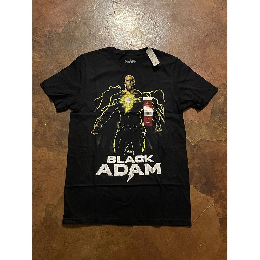 NWT DC Comics Black Adam T-Shirt Movie Promo Graphic Tee Dwayne Johnson Size S